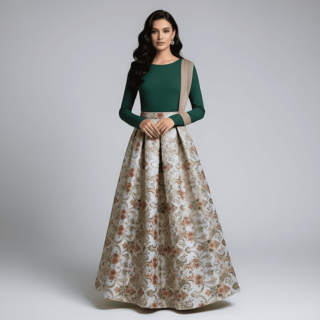 brocade fabric dress